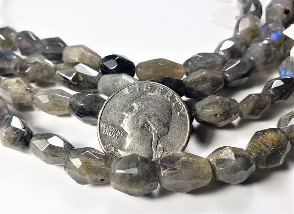 20-25mm Labradorite Nugget Gemstone Beads 8-inch Strand