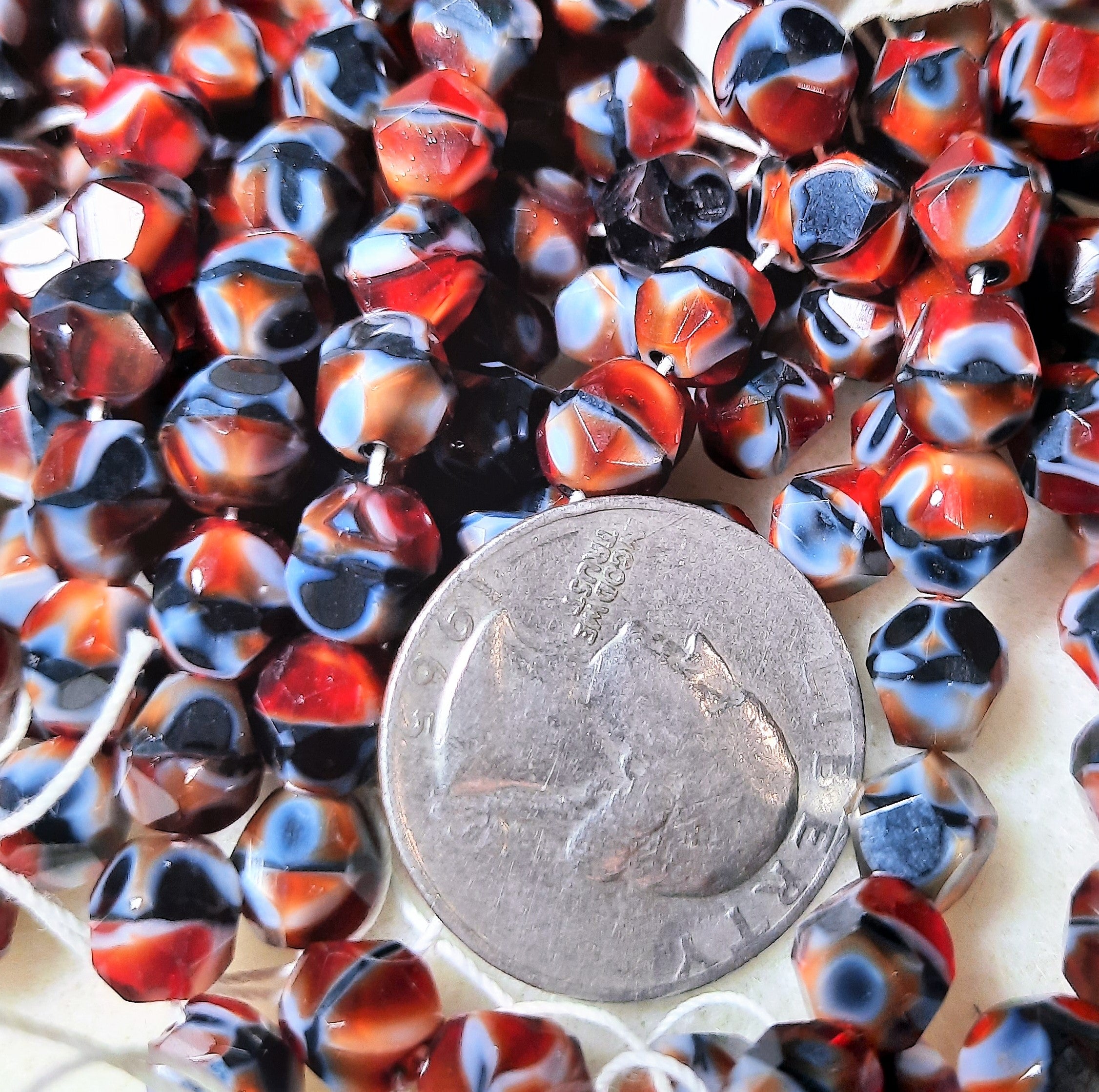 8mm Red Tiger's Eye Nugget Beads 10ct