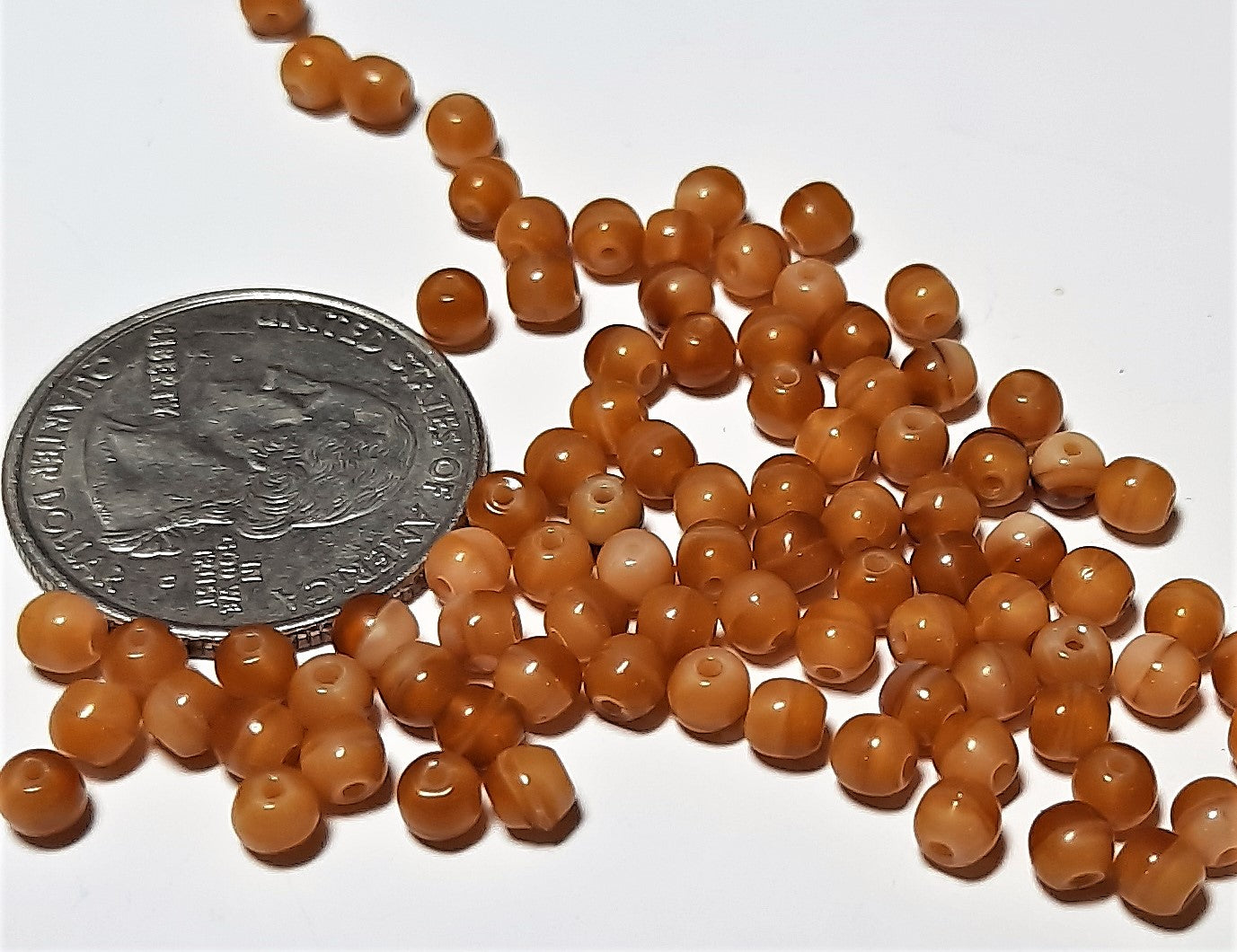 4mm Light Tiger Eye Smooth Round Druk Loose 100ct