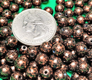 6mm Copper Antique Czech Glass Druk Beads 20ct