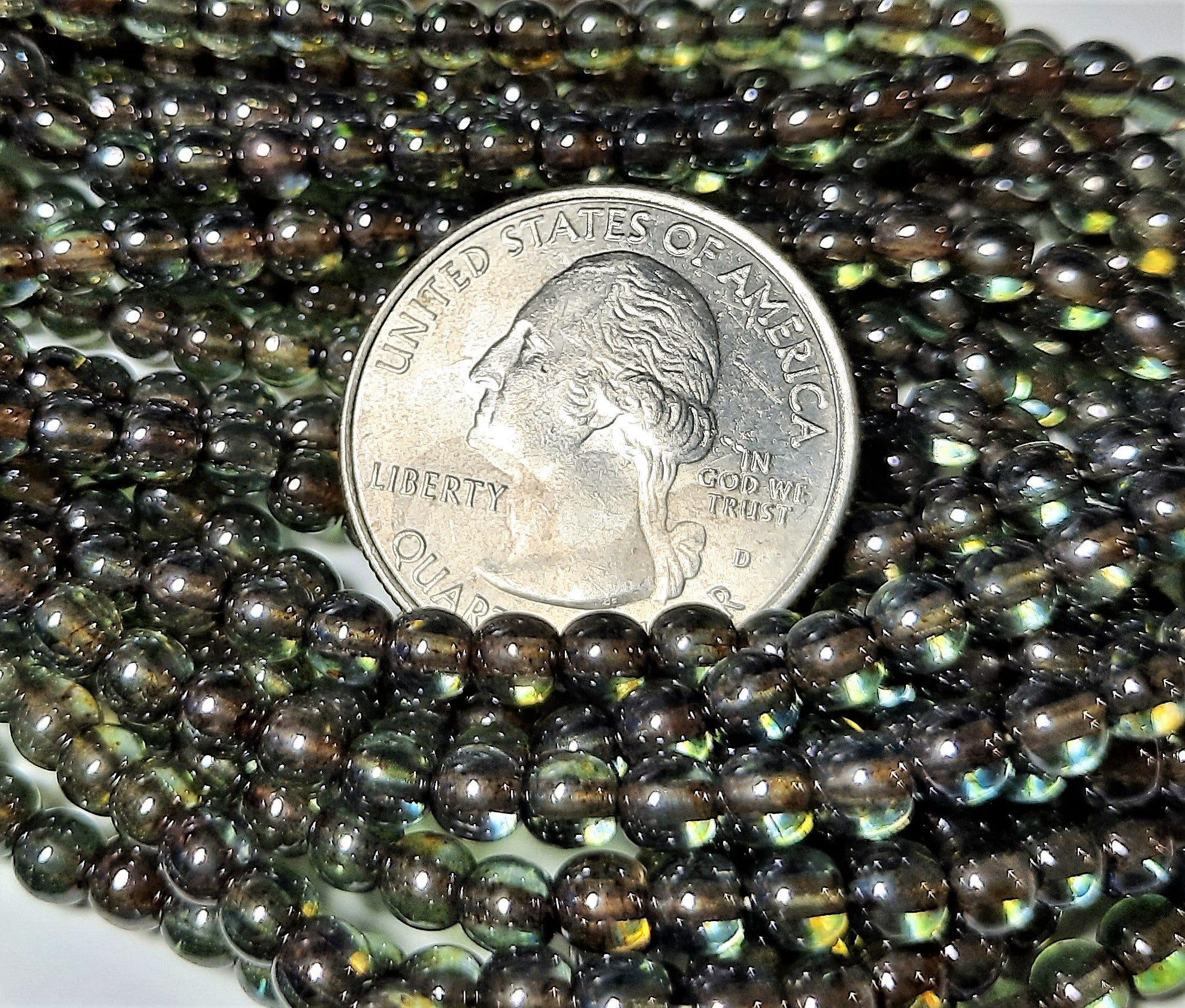 4mm Lumi Green Smooth Round Czech Glass Druk Beads150ct