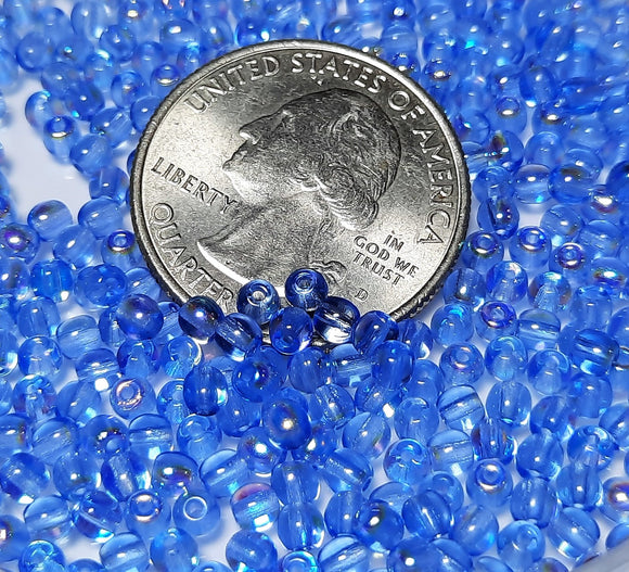 3mm Sapphire AB Smooth Round Czech Glass Druk Beads 200ct
