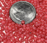3mm Pink Satin Smooth Round Czech Glass Druk Beads 100ct