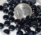 8mm Hematite Smooth Pressed Glass Rondelle Beads 30ct