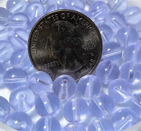 8mm Alexandrite Smooth Round Czech Glass Druk Beads 30ct
