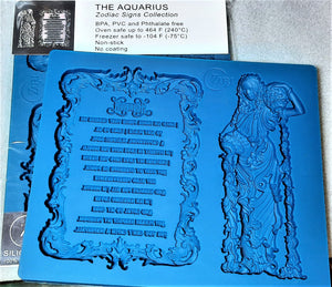 The Aquarius Zodiac Mold Food Safe by Zuri Designs