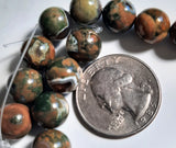 Rhyolite 10mm Round Dakota Stones 8-Inch ACTUAL STRAND