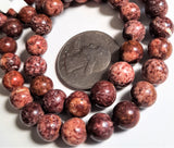 Leopard Speck Jasper 8mm Round Dakota Stones 8-inch Strand