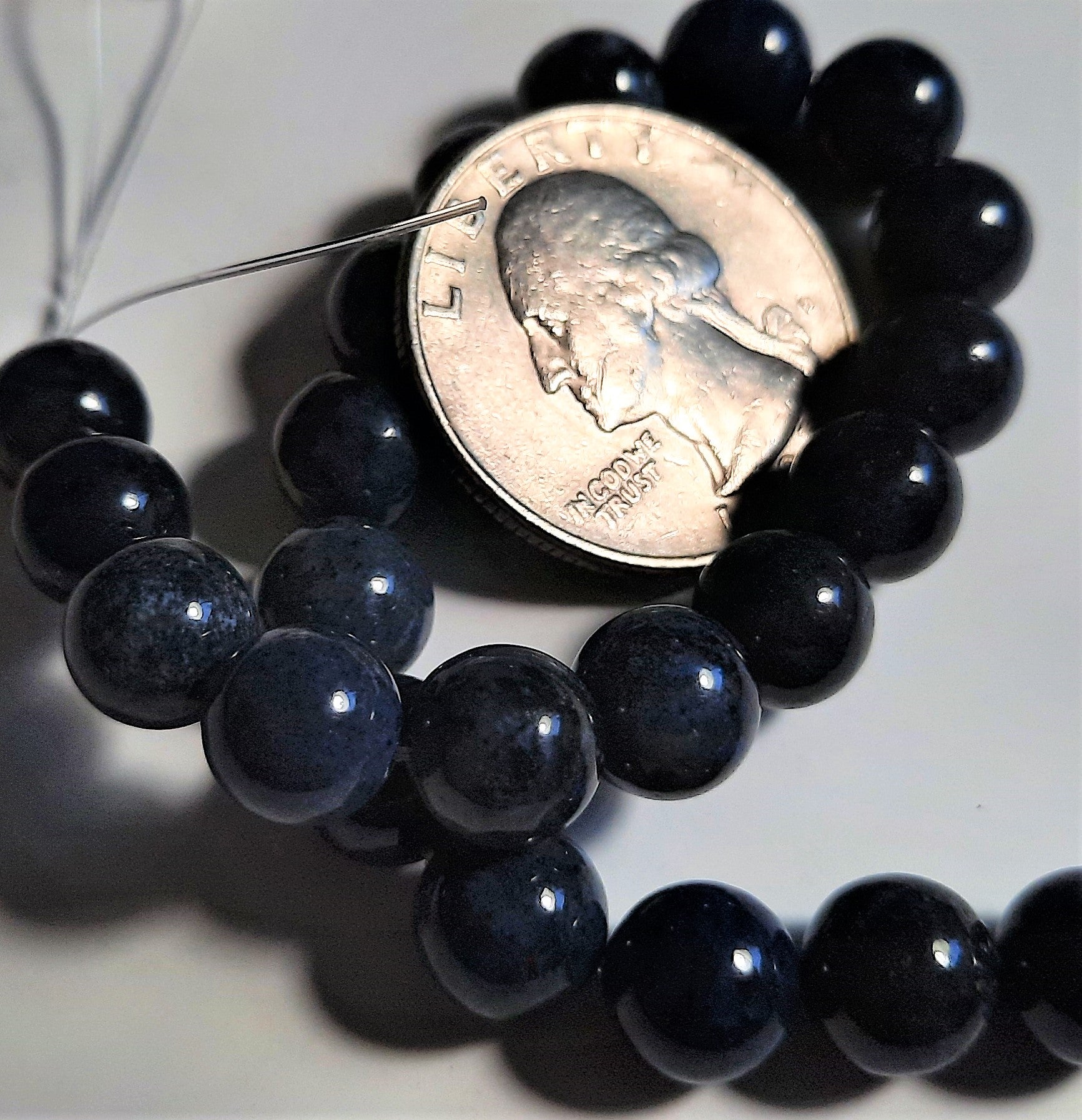 Dumorterite 8mm Round Dakota Stones 8-Inch ACTUAL STRAND