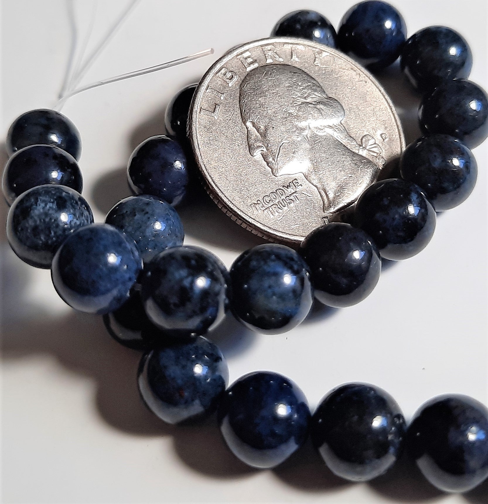 Dumorterite 8mm Round Dakota Stones 8-Inch ACTUAL STRAND