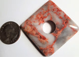 Birds Eye Rhyolite 40mm Square Donut Pendant Dakota Stones