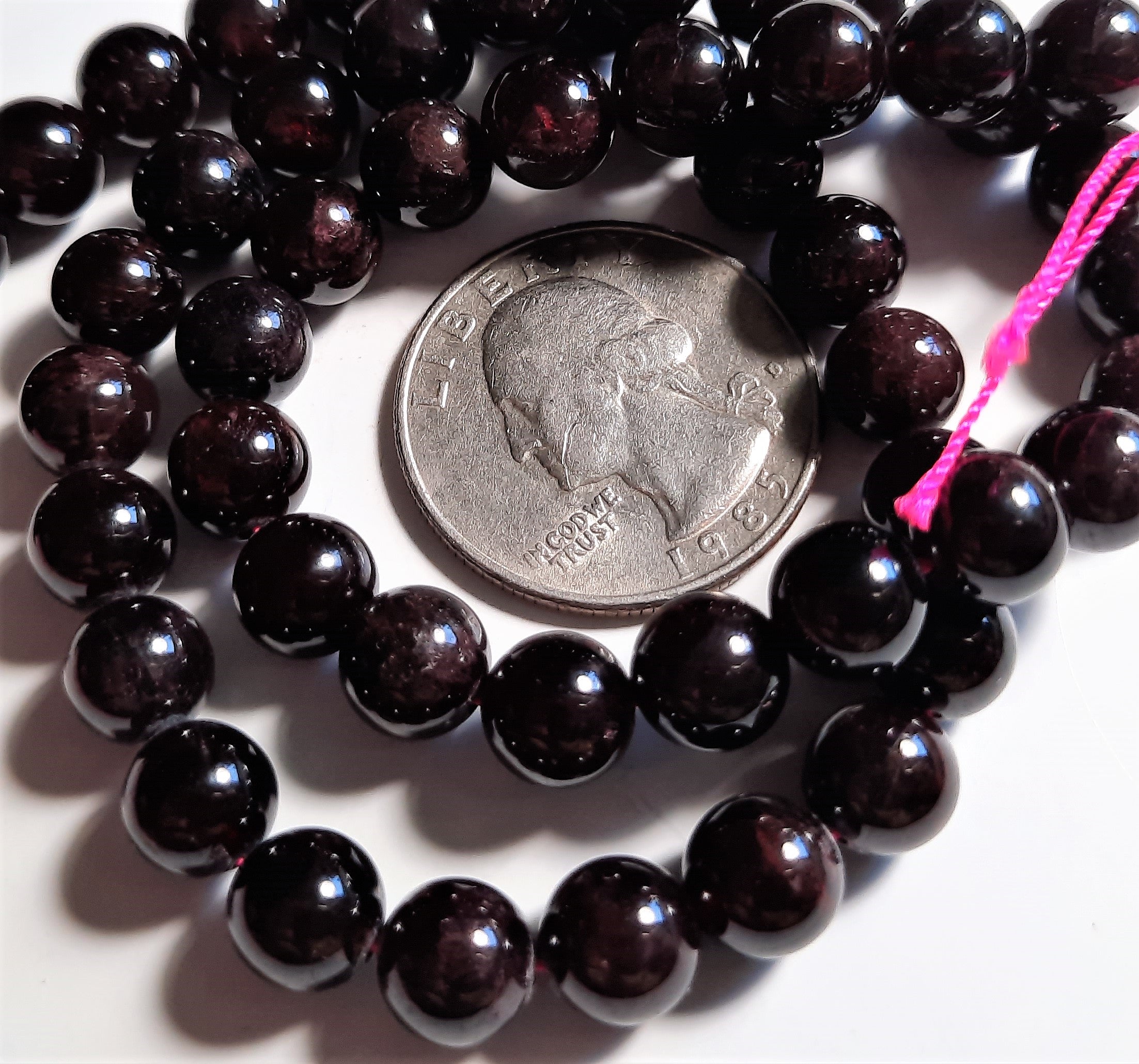 Red Garnet 8mm Round Dakota Stones 8-inch Strand