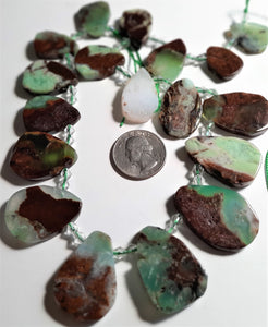 Australian Chrysoprase 18x25-20x30mm Teardrop Free Form Dakota Stones 15-inch ACTUAL STRAND