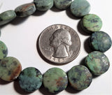 Matte African Turquoise 12mm Coin Dakota Stones 8ct