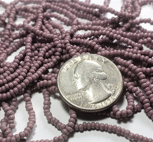 10/0 Purple Opaque Czech Seed Beads Full Hank