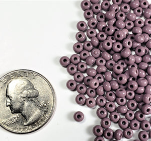 6/0 Purple Opaque Loose Czech Seed Beads 25g