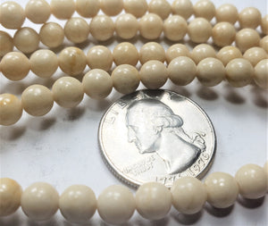 6mm River Stone Round Gemstone Beads 8-inch Strand