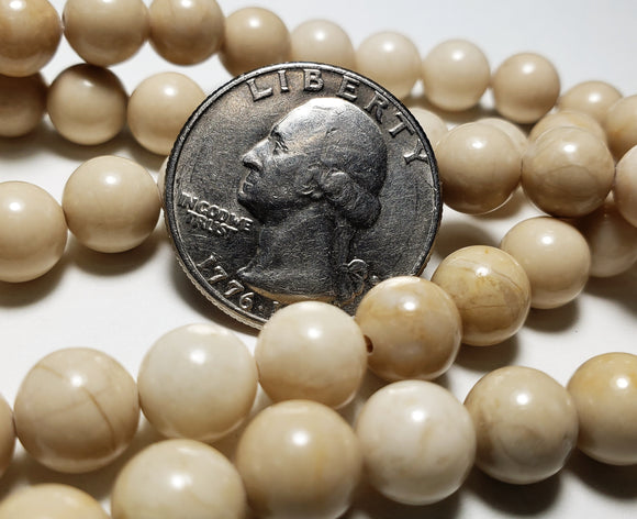 8mm River Stone Round Gemstone Beads 8-Inch Strand