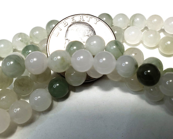 6mm Qinghai Green Jade Round Gemstone Beads 8-Inch Strand