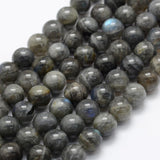 10mm Round Natural Labradorite Beads, Lot of 4