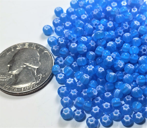 Cornelian Star Turquoise Czech Glass Seed Beads 6/0 20g