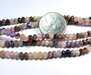 5x3mm Mixed Faceted Rondelle Gemstone Beads 8-Inch Strand