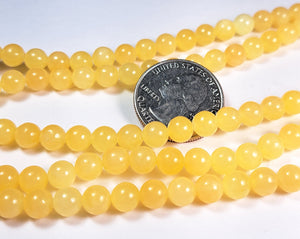 6mm Calcite Round Gemstone Beads 8-Inch Strand