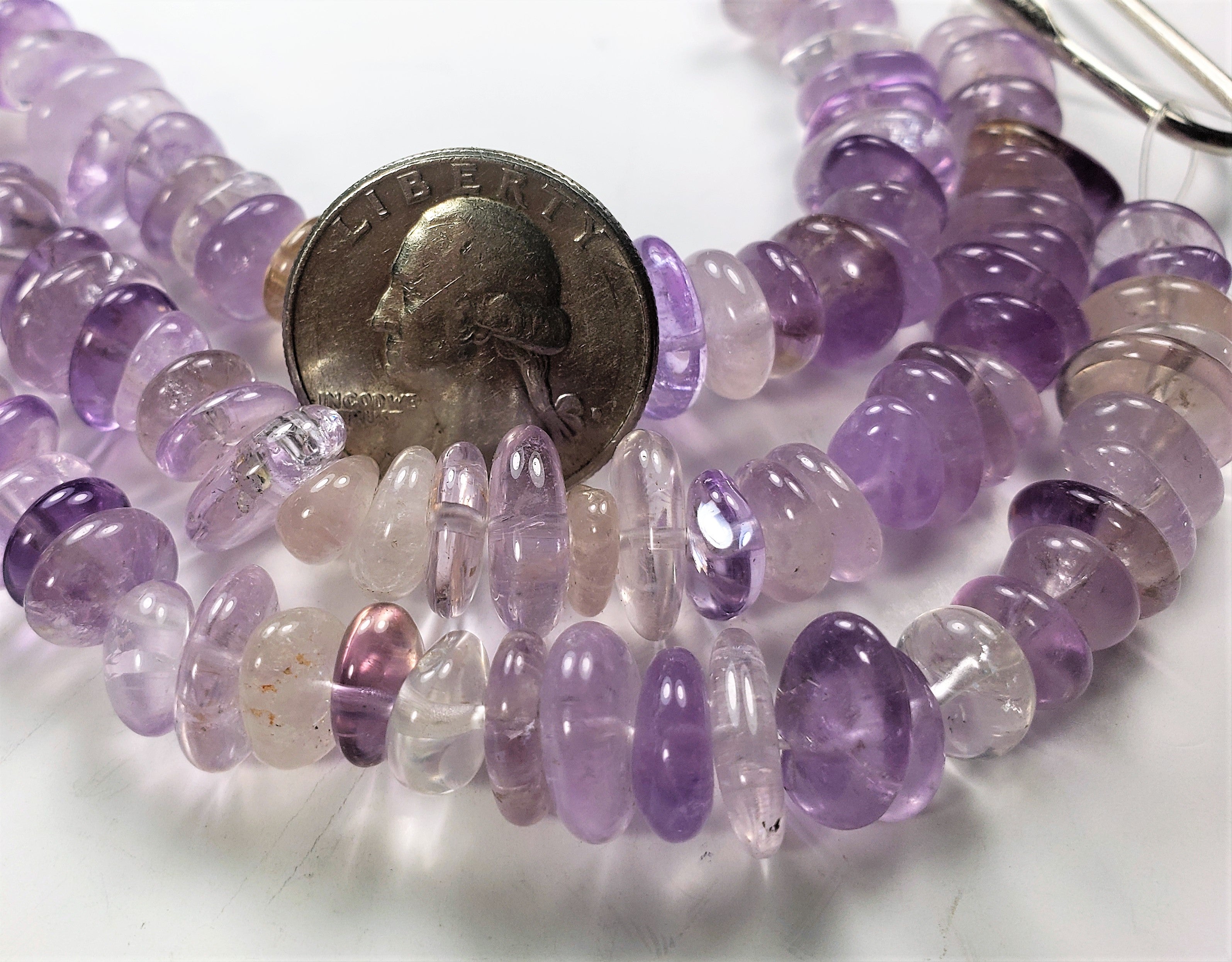 12x8mm Ametrine Chip Gemstone Beads 8-inch Strand