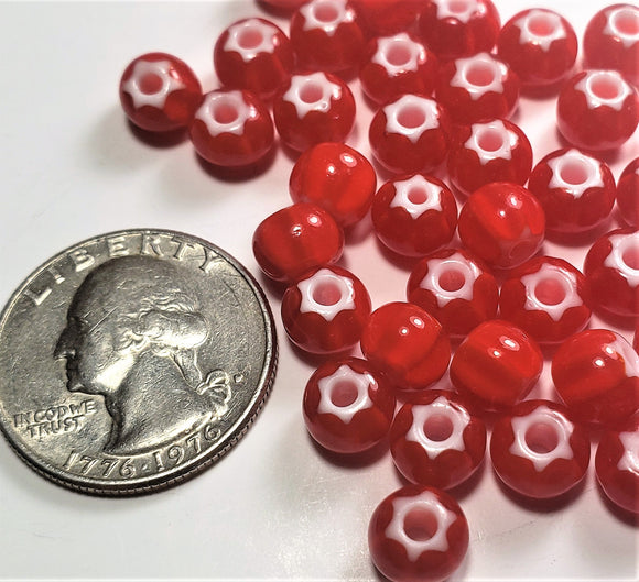 Cornelian Star Red Czech Glass Seed Beads 32/0 10g