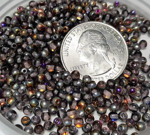 3mm Amethyst Marea Smooth Round Czech Glass Druk Beads 200ct