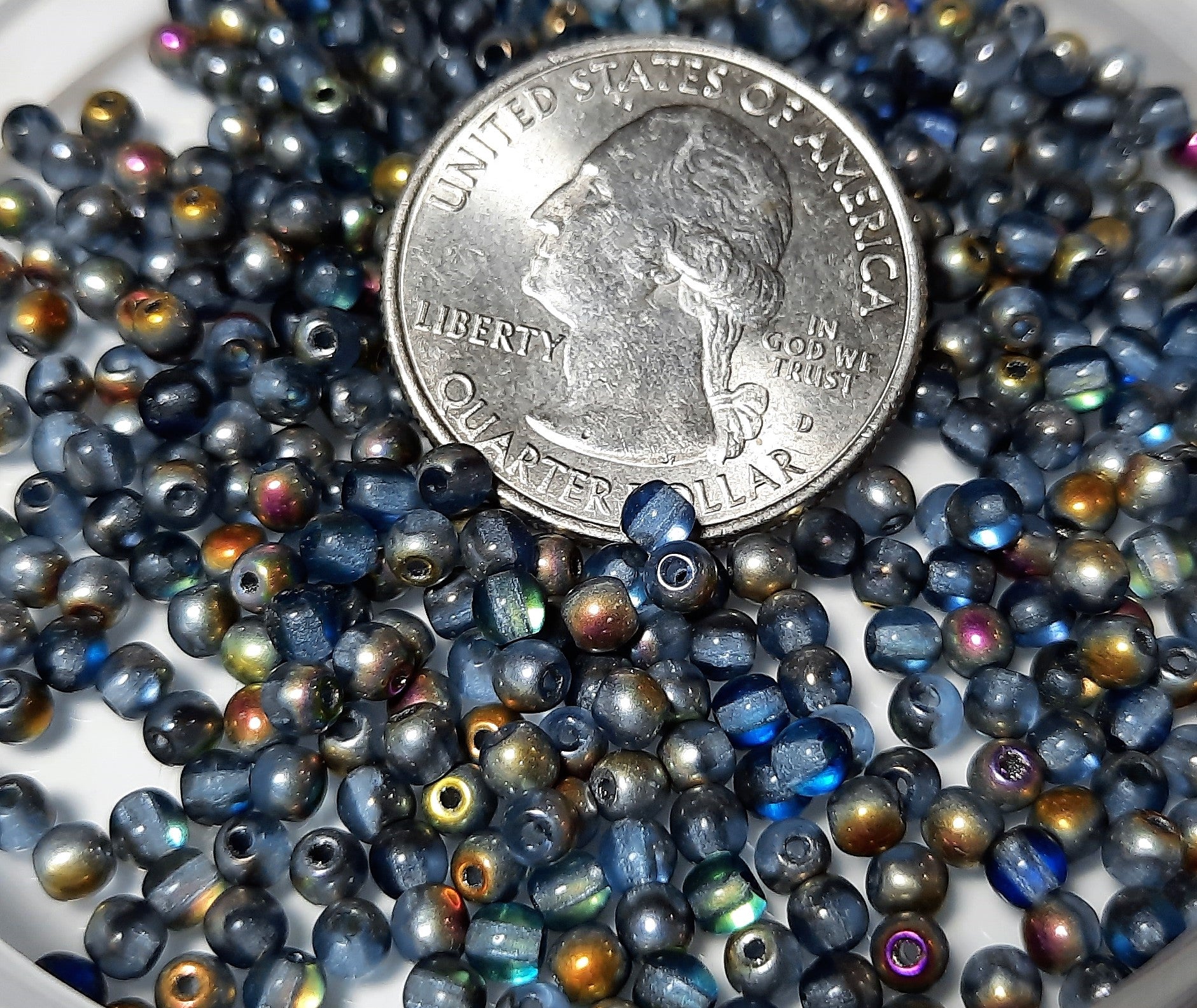 3mm Light Sapphire Marea Smooth Round Czech Glass Druk Beads 200ct