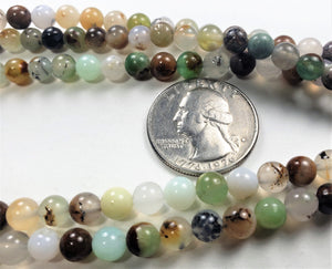 6mm Chrysoprase Round Gemstone Beads 8-Inch Strand
