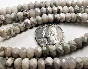 8x5 Peace Jade Faceted Rondelle Gemstone Beads 8-Inch Strand