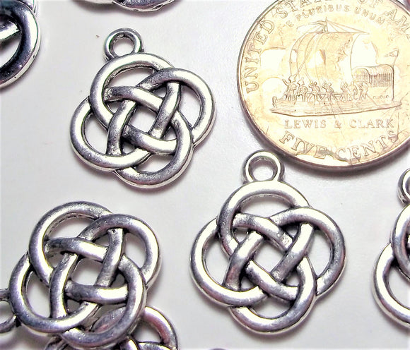 Celtic Knot Antique Silver Charms Lot of 20