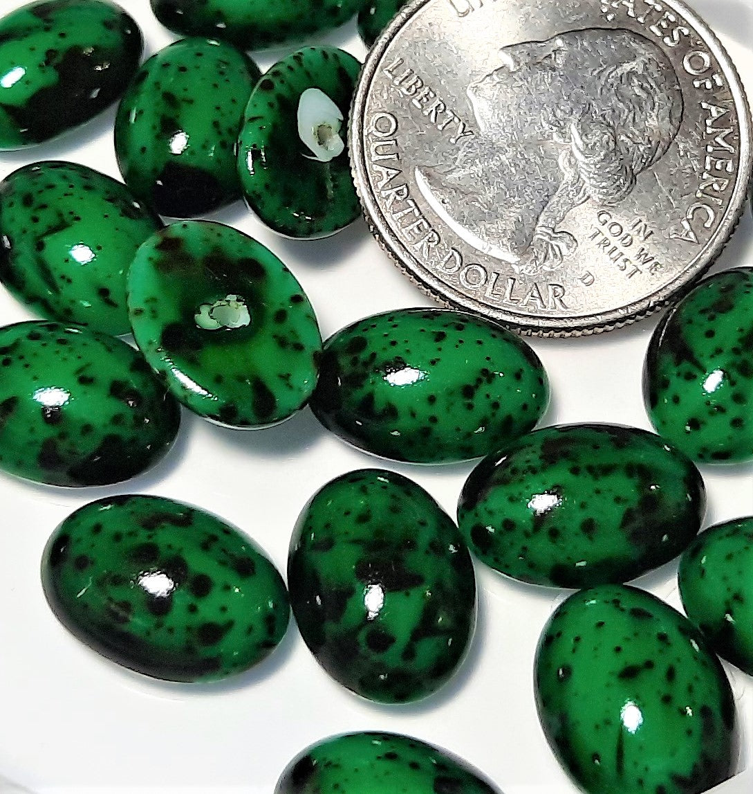 14x10mm GS Emerald Oval Cabochons 2ct