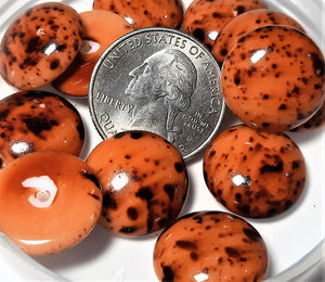 18mm Speckled Brown Round Cabochons 2ct