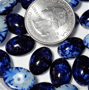 14x10mm GS Cobalt Oval Cabochons 2ct